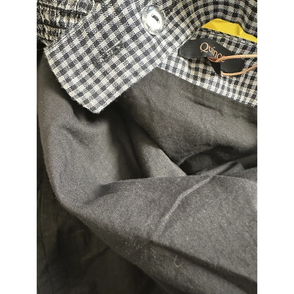 NWT Quince 100% European Linen Fitted Tank Classic Mini Gingham Women's Size XL - Picture 8 of 13